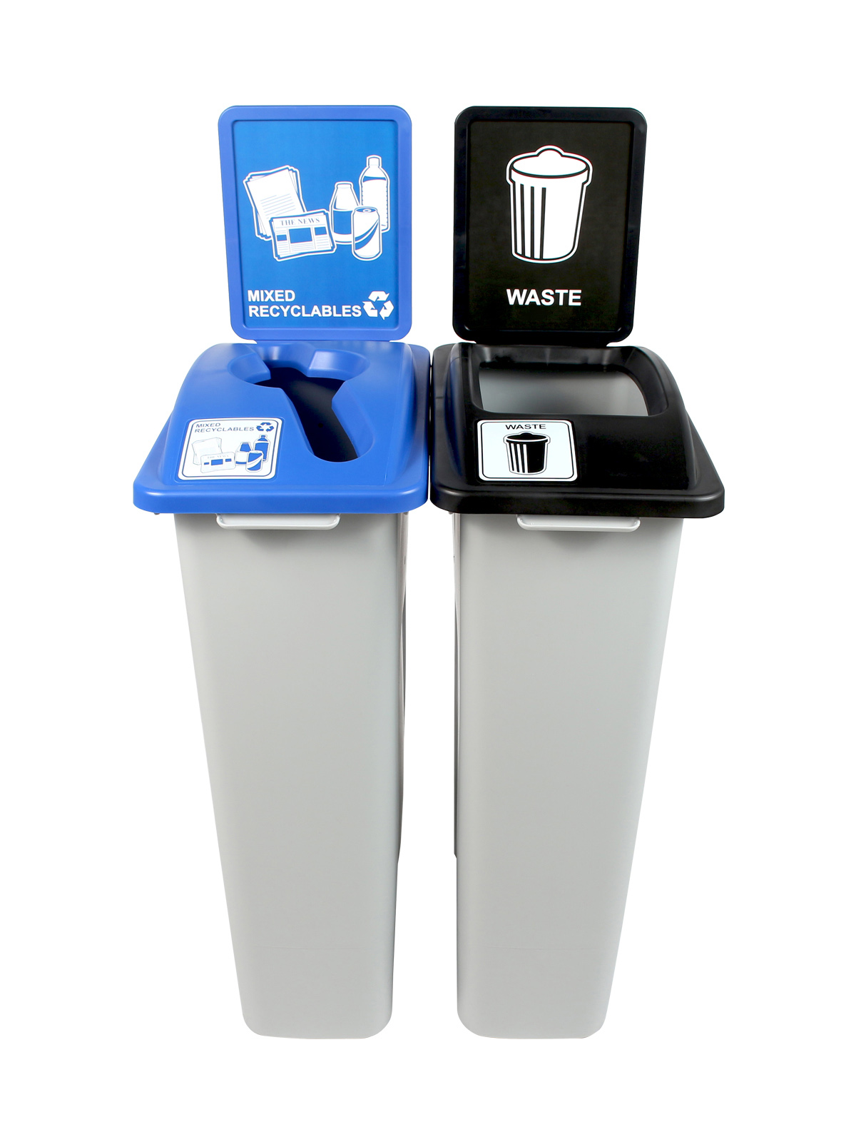 废物观察者-双-缅因州兼容-混合可回收-废物-混合全-灰-蓝-黑标题=