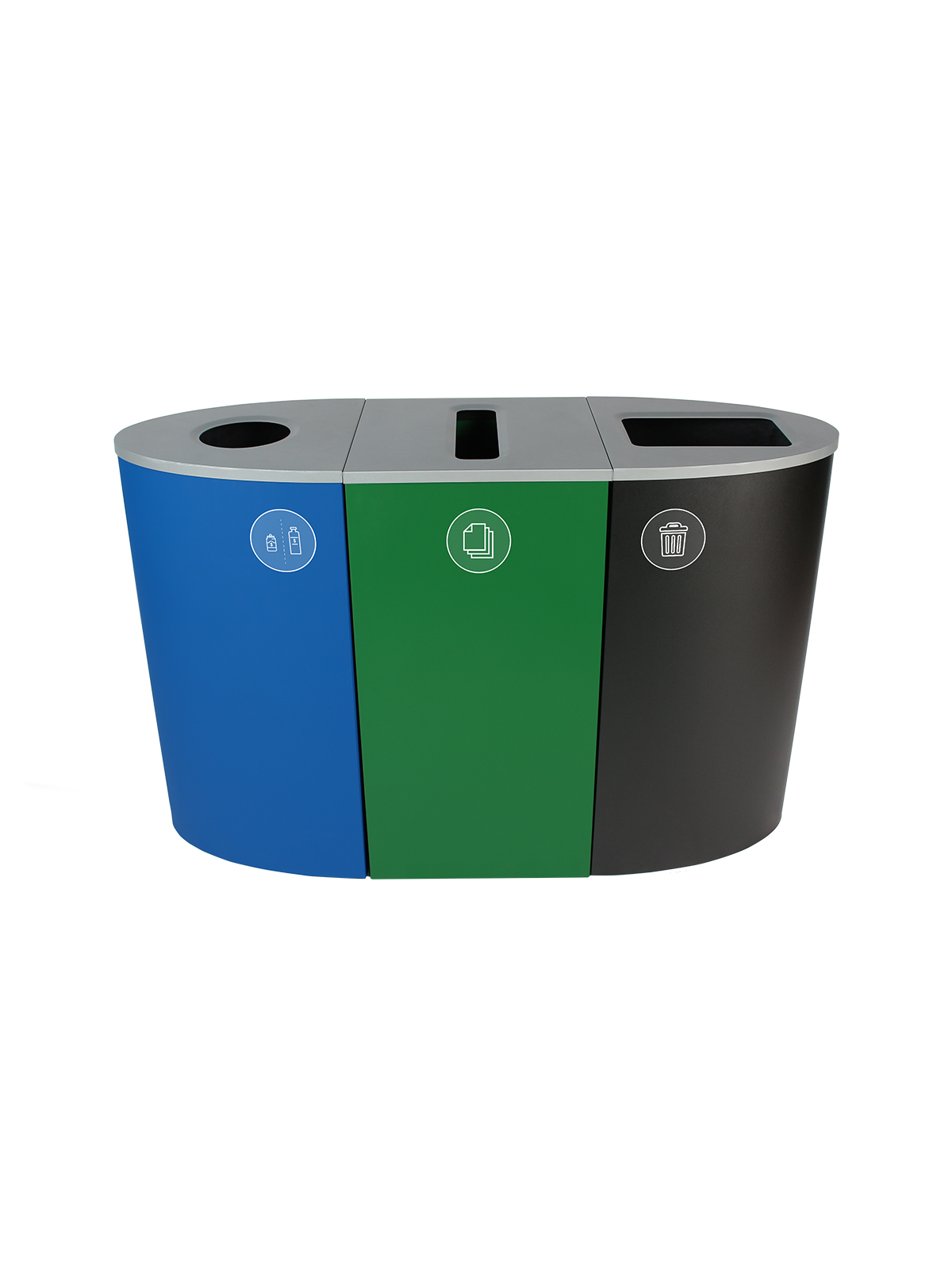 光谱 - 三重 - 纽芬兰＆拉布拉多符合 - 可退款 - 纸废物 - 圆槽 - 全 - 蓝绿色标题=