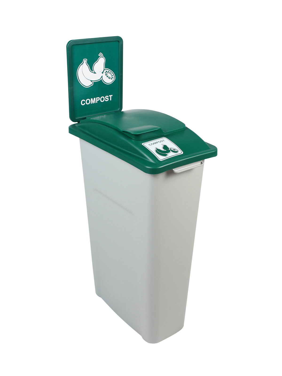 废物观察者 - 单堆肥 - 固体升降机 - 灰绿色