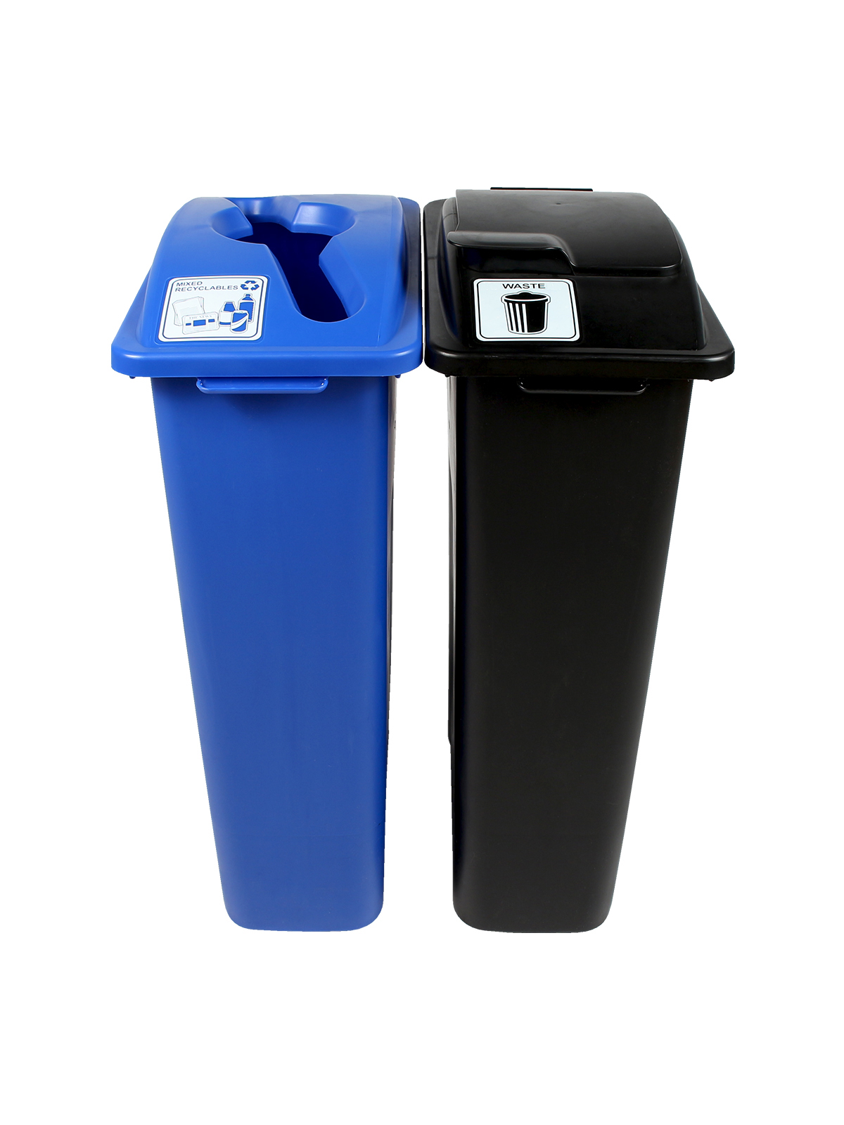 垃圾观察者 - 双混合回收 - 废物 - 混合固体升降机 - 蓝黑色